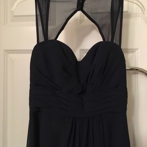 Chiffon navy gown
